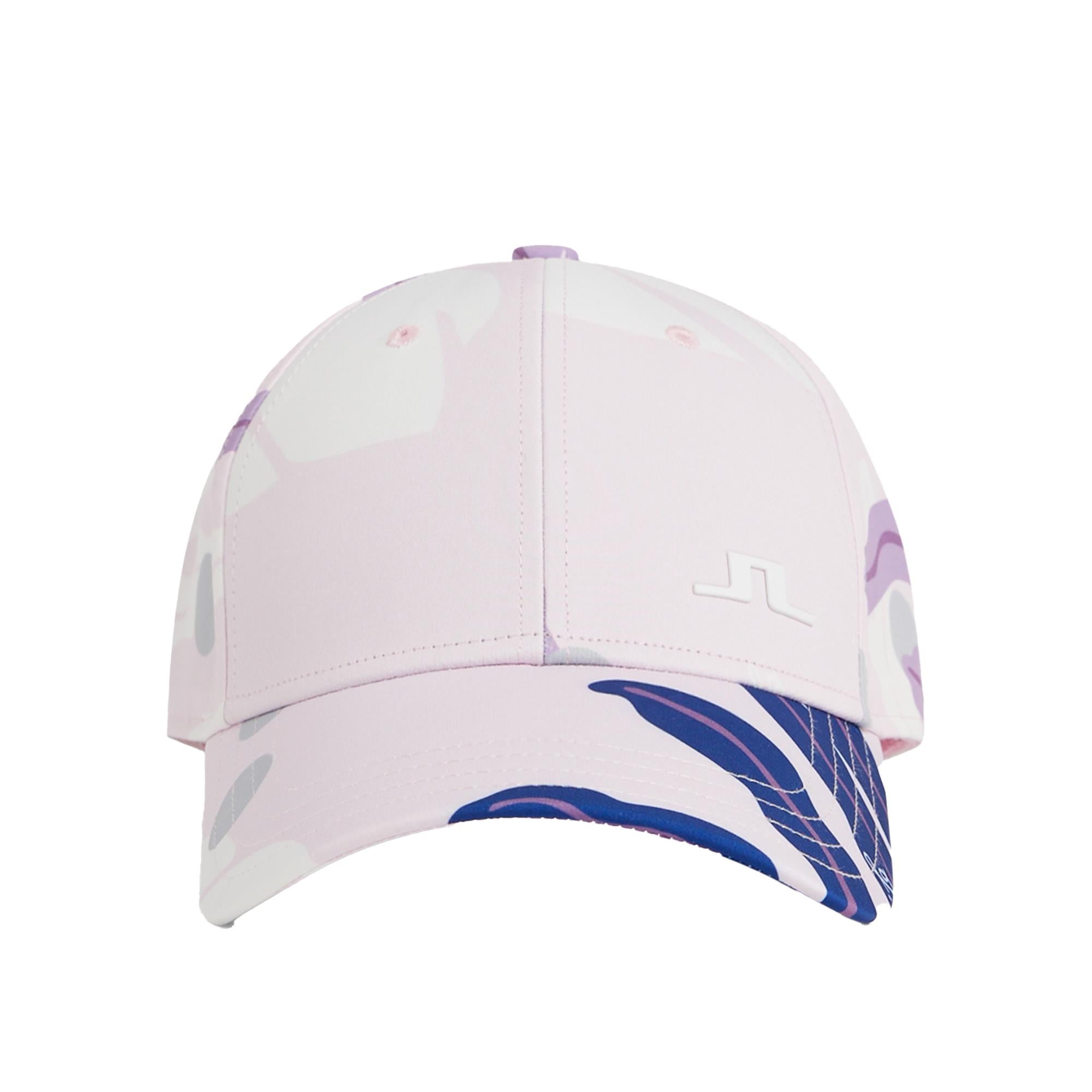 J Lindeberg Asta Print Ladies Golf Cap Monstera Pink